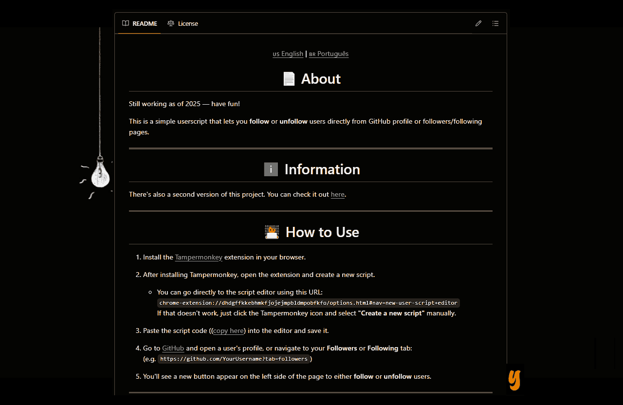 Simple userscript for following/unfollowing users from GitHub profile or followers/following pages.